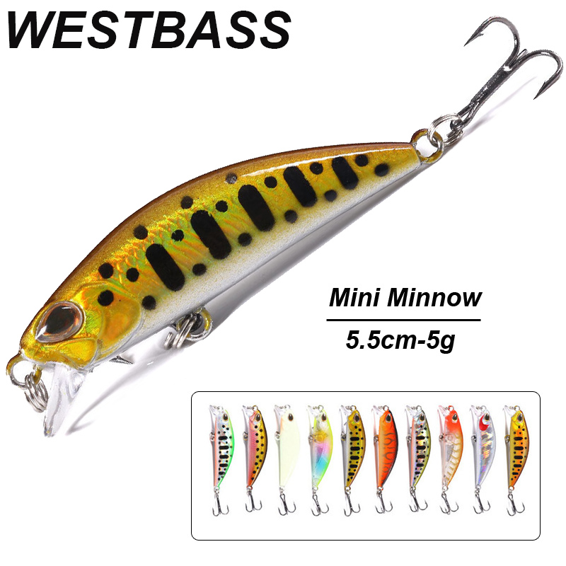Fishing Lure Jerkbait - WESTBASS 1PX مايكرو البلمة إغراء 55