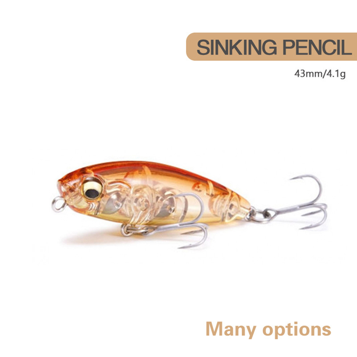 4.3 سنتيمتر 4.1 جرام الصيد إغر - مراجعة Fishing Lure Jerkbait وسعره