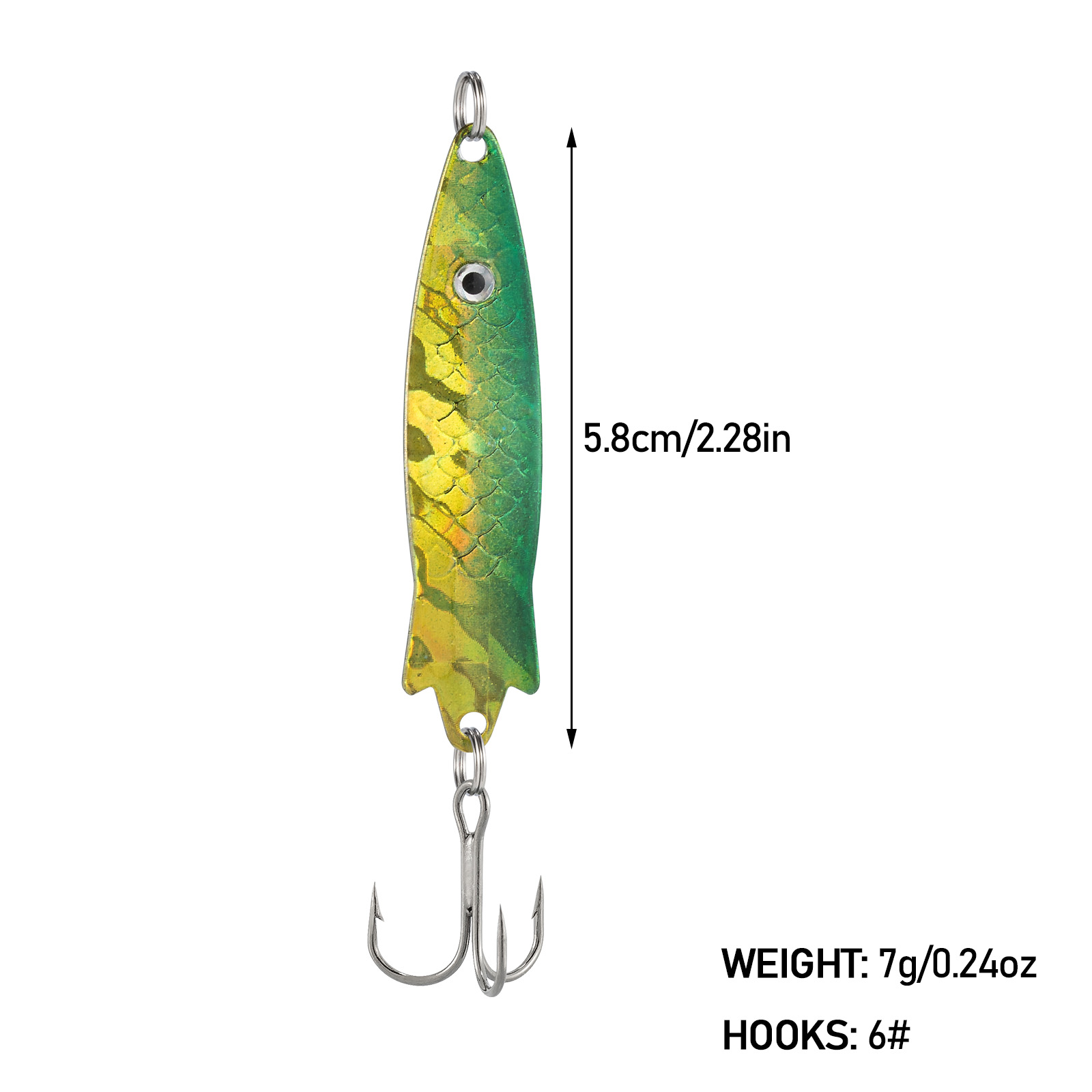 7 جرام توبي الملاعق المعدنية ت - مراجعة Fishing Lure Spoon وسعره