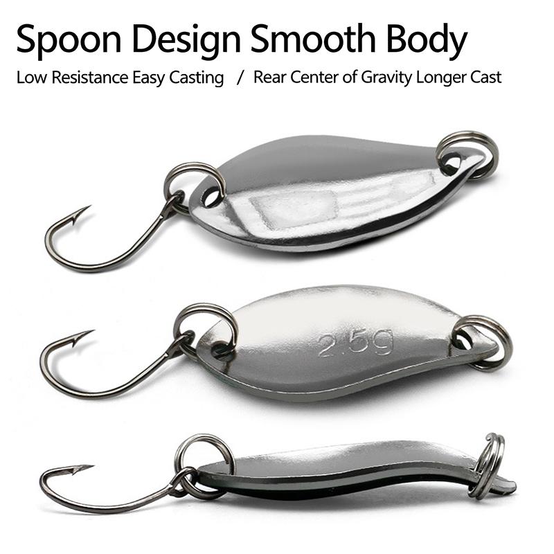 2.5 جرام طعوم صيد السمك على شك - مراجعة Fishing Lure Spoon وسعره